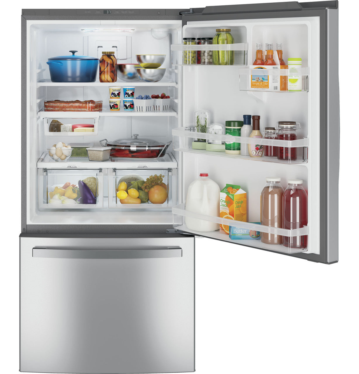 GE Refrigerator 33" Stainless Steel GDE25ESKSS