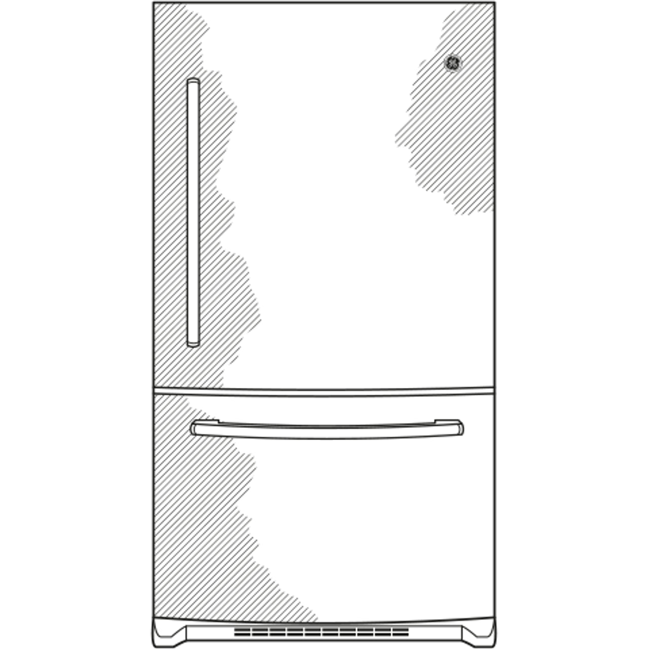 GE Refrigerator 33" Stainless Steel GDE25ESKSS