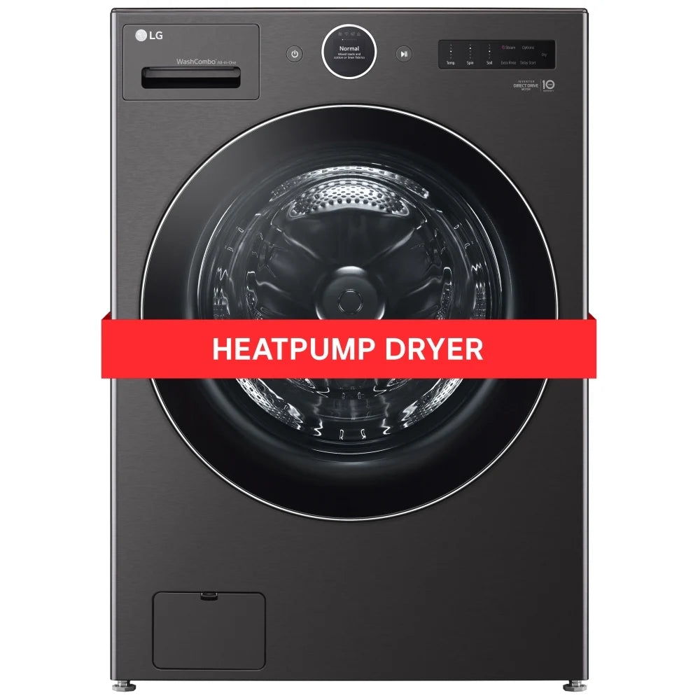 LG Washer and Dryer 27" Black Stainless Steel WM6998HBA