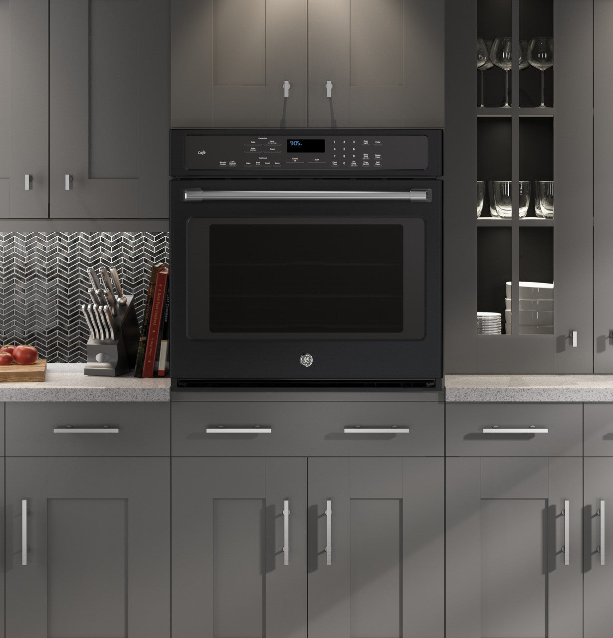 Cafe Wall Ovens 30" Black Slate CT9050EKDS