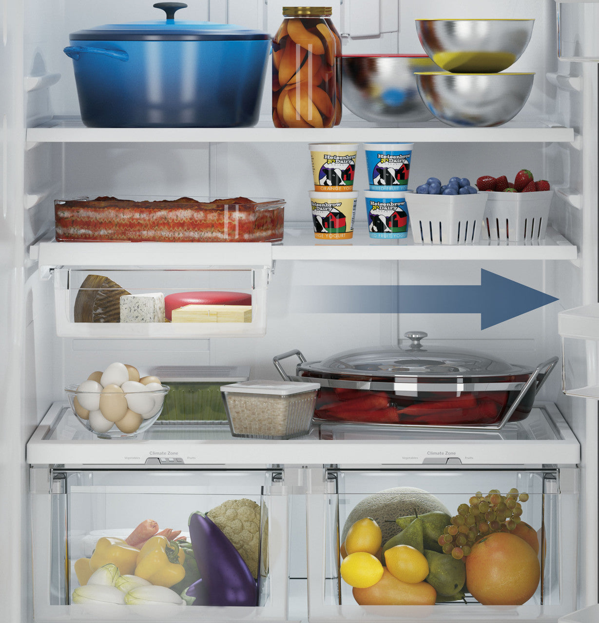 GE Refrigerator 33" Stainless Steel GDE25ESKSS