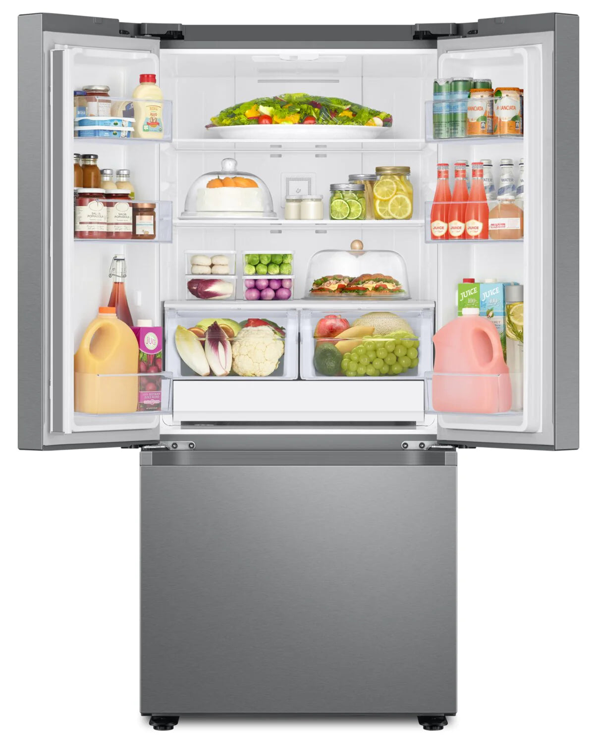 Samsung RF22A4111SR_30-Inch W 21.8 Cu.Ft. French Door Refrigerator with Icemaker in Freezer in Stainless Steel_AB1278