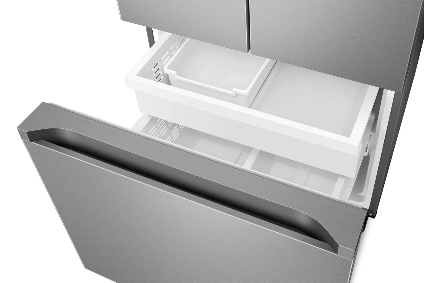 Samsung RF22A4111SR_30-Inch W 21.8 Cu.Ft. French Door Refrigerator with Icemaker in Freezer in Stainless Steel_AB1278