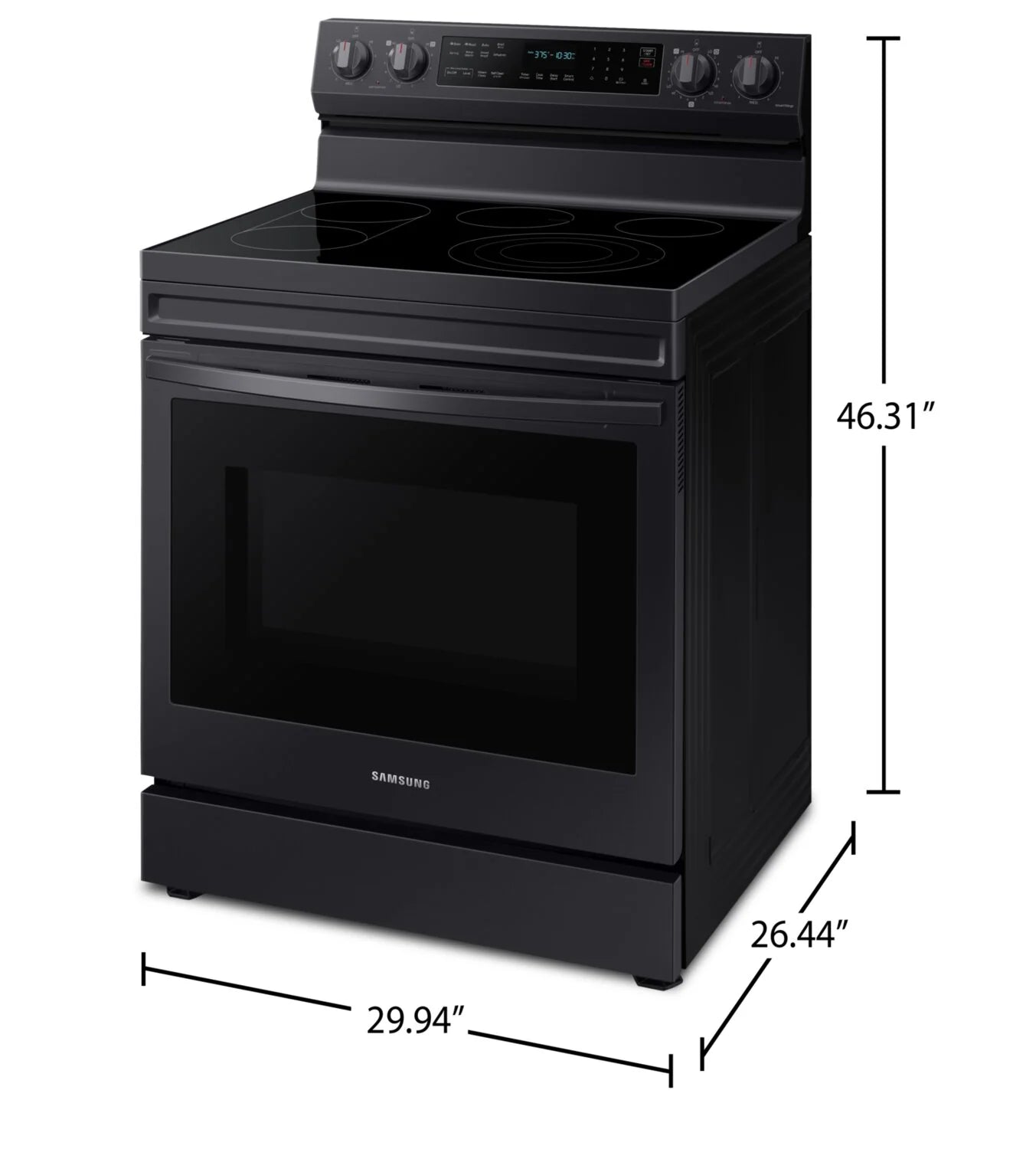 Samsung Ranges 30" Black Stainless Steel NE63A6711SG