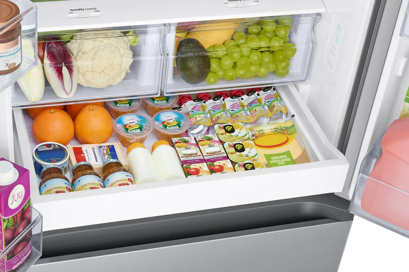 Samsung RF22A4111SR_30-Inch W 21.8 Cu.Ft. French Door Refrigerator with Icemaker in Freezer in Stainless Steel_AB1278