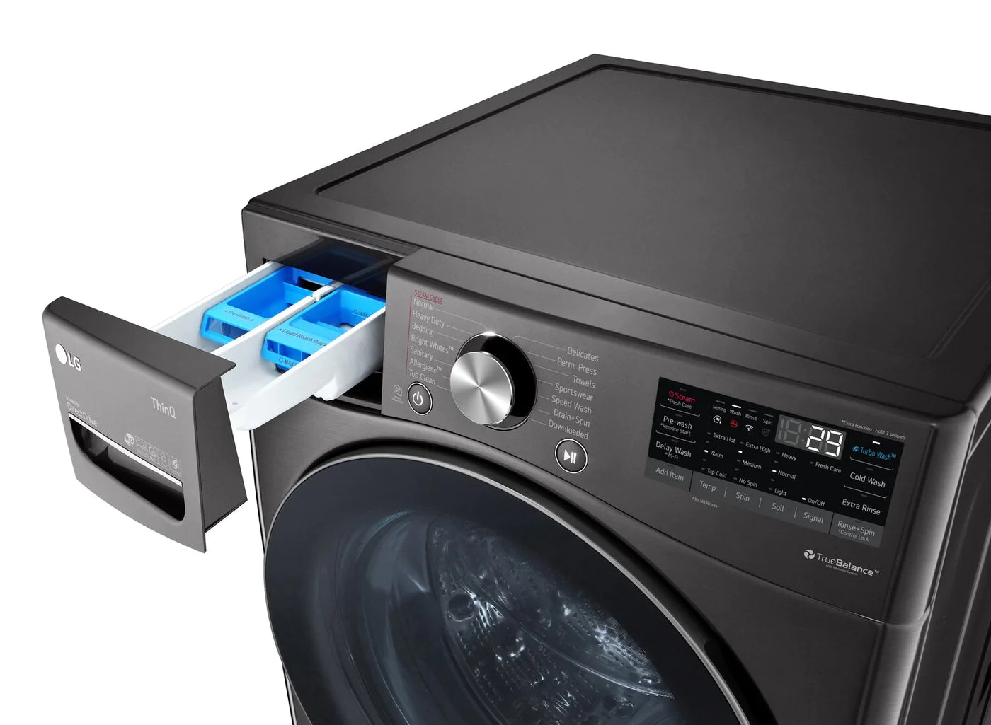LG Washer 27" Black Stainless Steel WM4100HBA