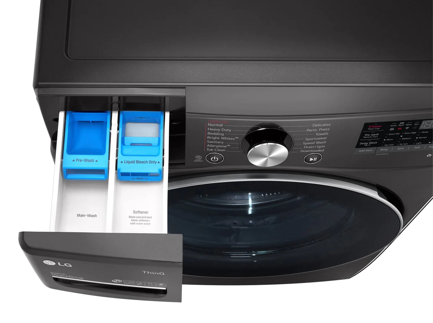 LG Washer 27" Black Stainless Steel WM4100HBA