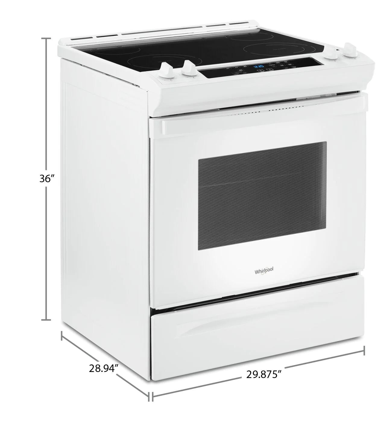 Whirlpool Ranges 30" White YWEE515S0LW
