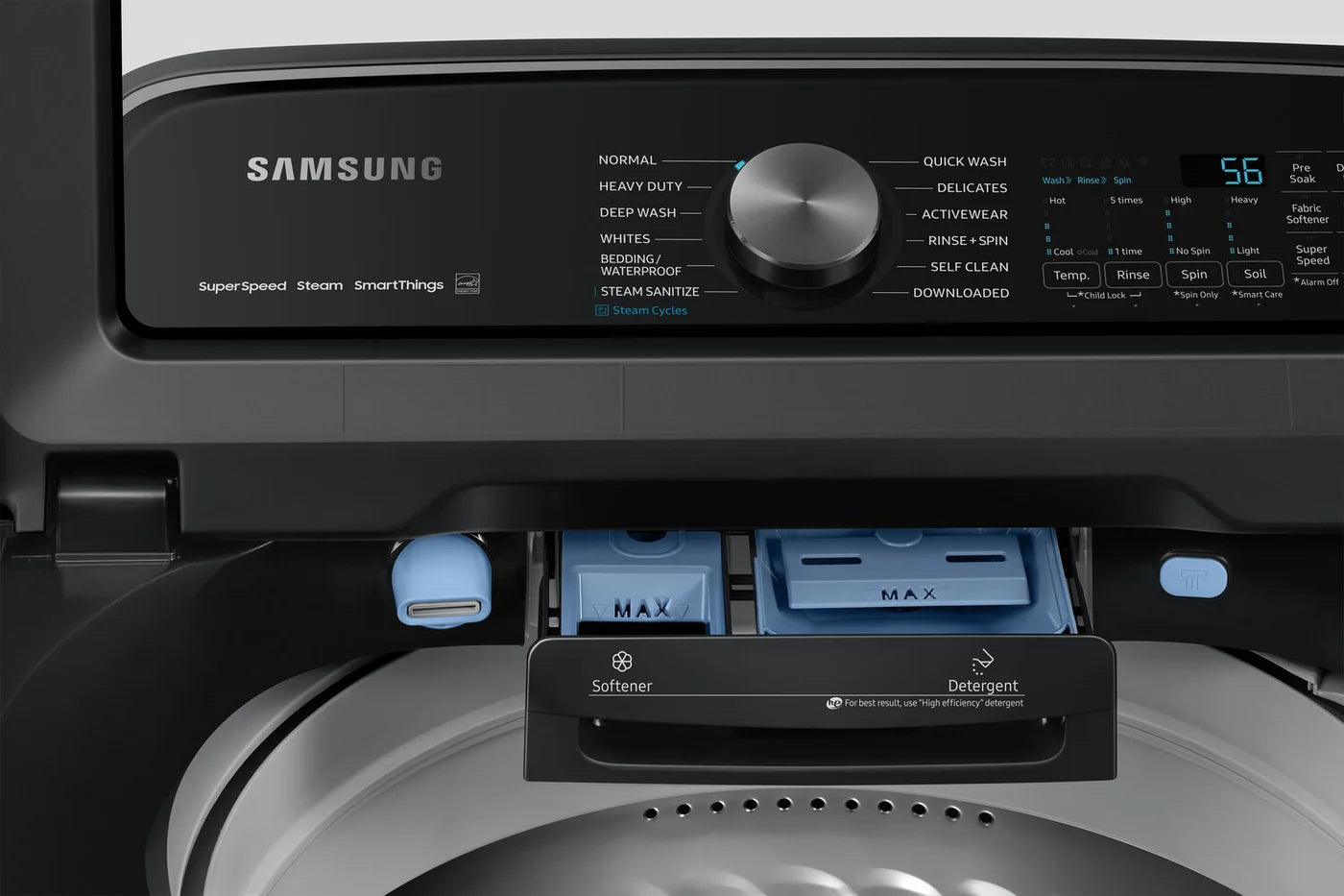 Samsung Washer 27" Black Stainless Steel WA52B7650AV