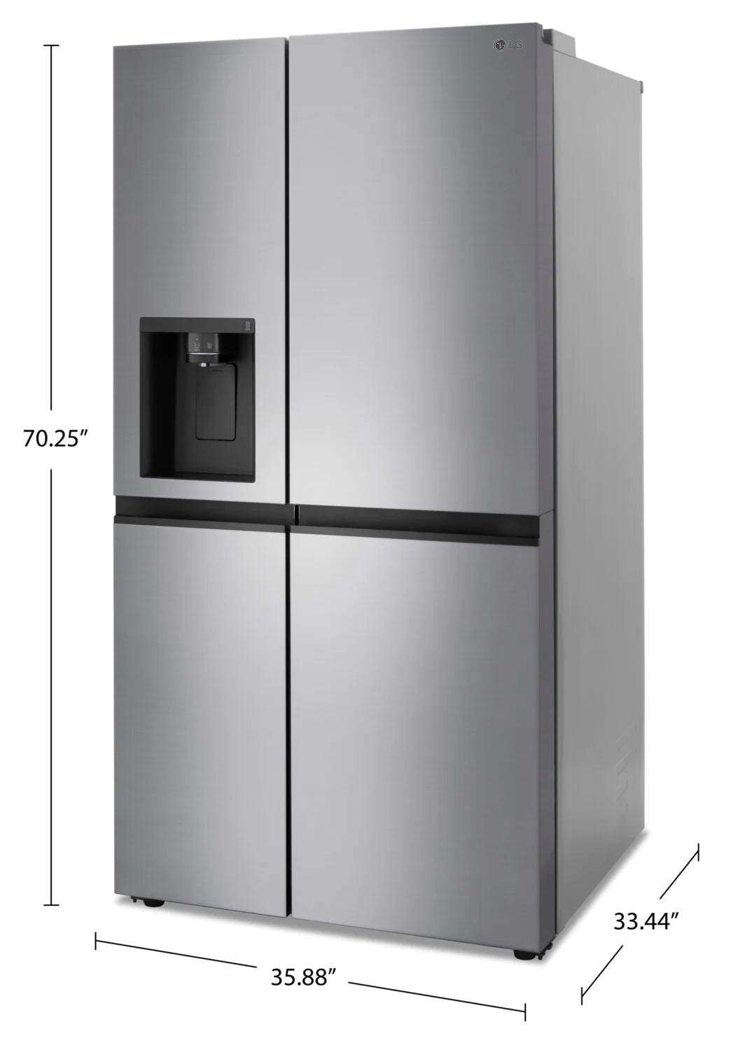 LG Refrigerator 36" Stainless Steel LRSXS2706V