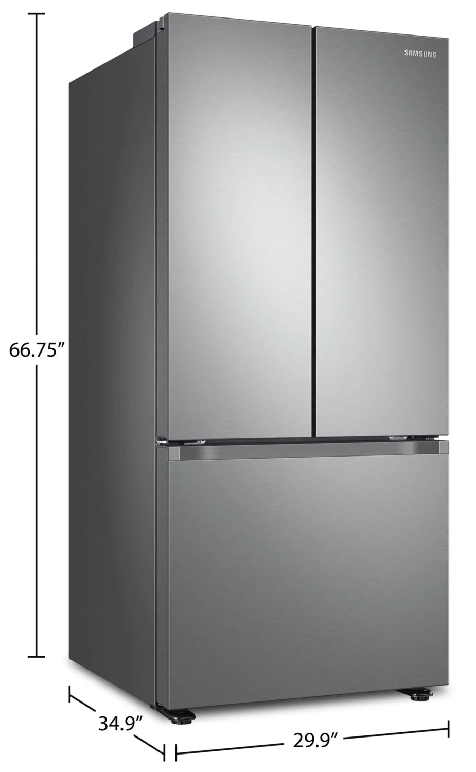 Samsung RF22A4111SR_30-Inch W 21.8 Cu.Ft. French Door Refrigerator with Icemaker in Freezer in Stainless Steel_AB1278