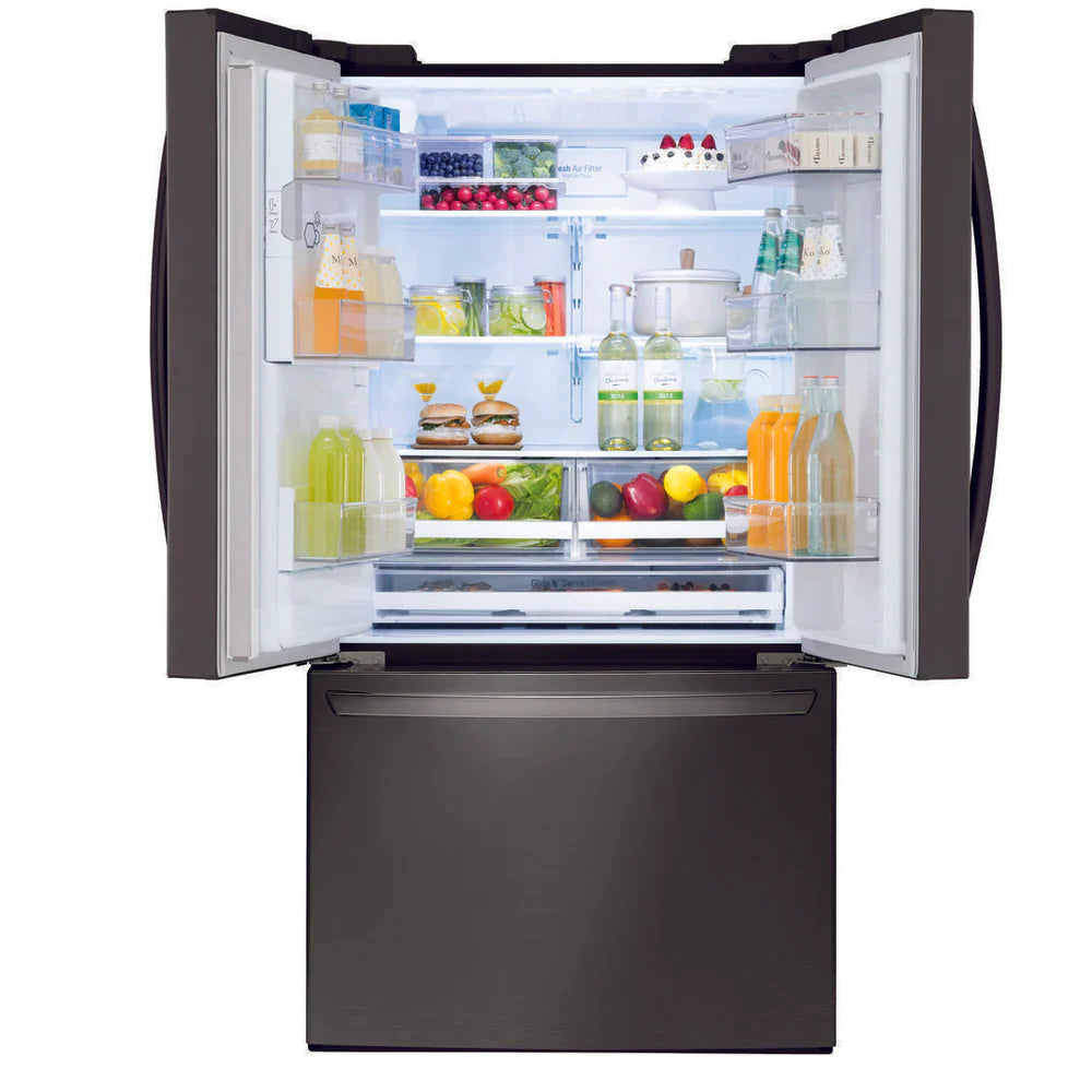 LG Refrigerator 36" Black Stainless Steel LFXS28968D - Appliance Bazaar
