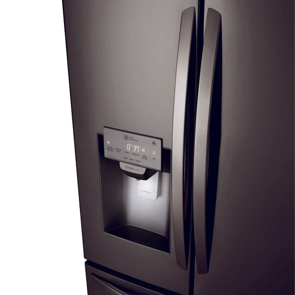 LG Refrigerator 36" Black Stainless Steel LFXS28968D - Appliance Bazaar
