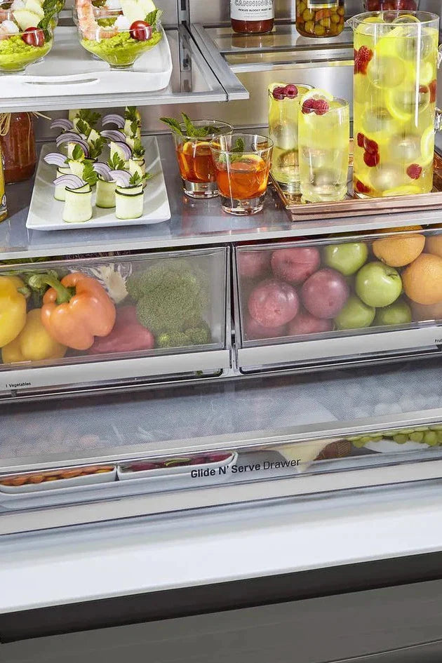 LG Refrigerator 36" Black Stainless Steel LRFVC2406D - Appliance Bazaar