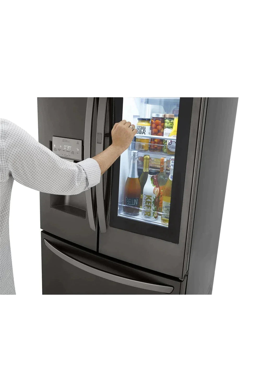 LG Refrigerator 36" Black Stainless Steel LRFVC2406D - Appliance Bazaar
