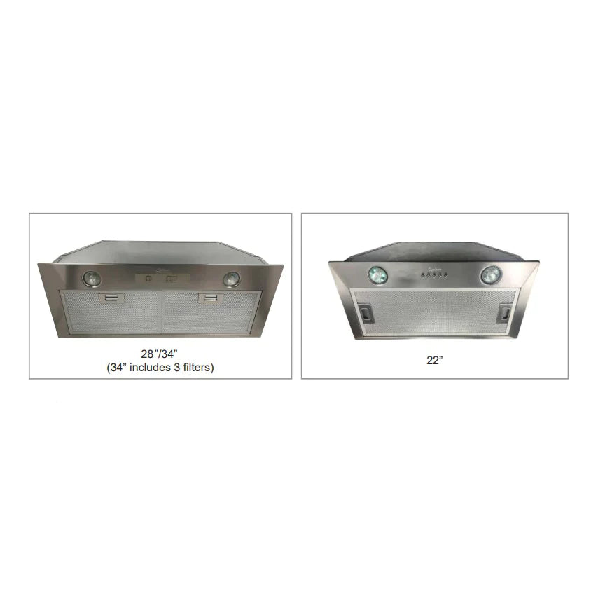 Cyclone Ventilation 28" Stainless Steel BX212 - Appliance Bazaar