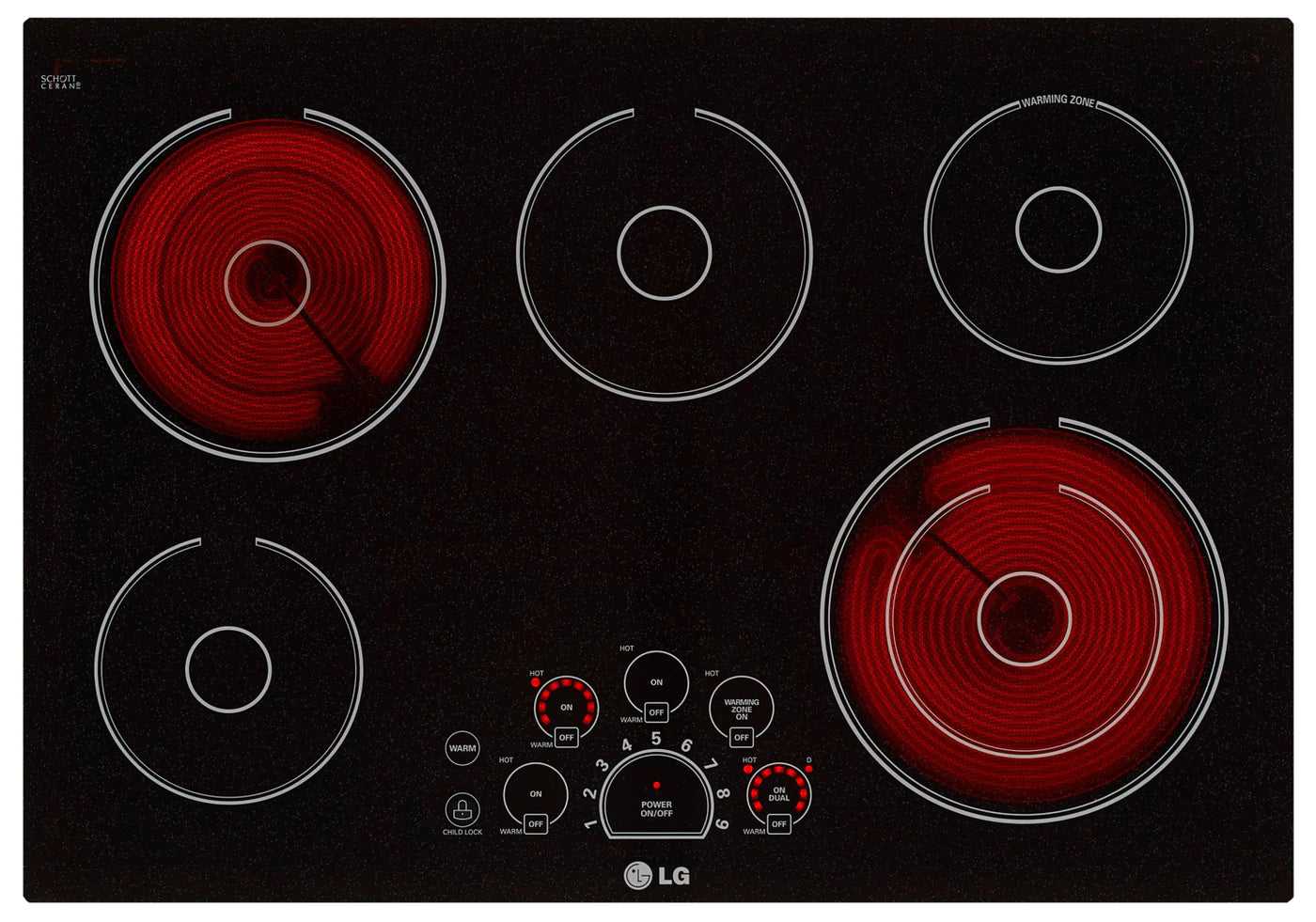 LG Cooktops 30" Black LCE3010SB