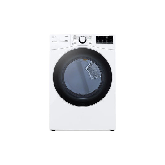 LG DLE3600W Dryer_27" Width_Electric Dryer_7.4 cu. ft. Capacity_5 Temperature Settings_Stackable_Steel Drum_Wifi Enabled_White colour_AB1069