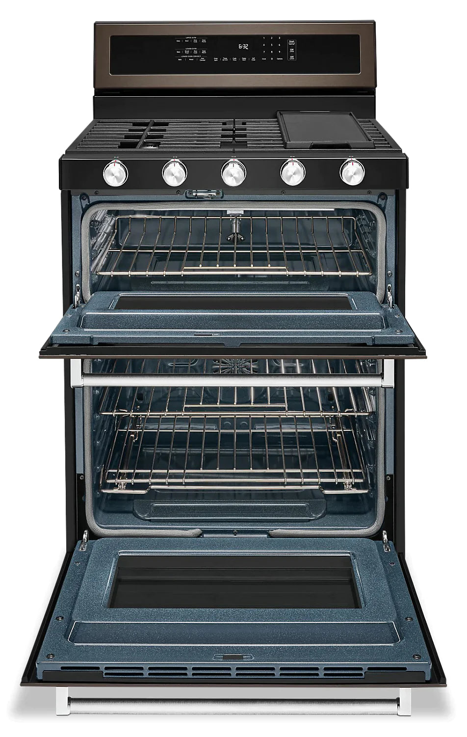 KITCHENAID Ranges 30" Black Stainless Steel KFGD500EBS - Appliance Bazaar
