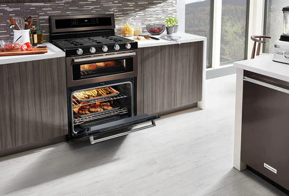 KITCHENAID Ranges 30" Black Stainless Steel KFGD500EBS - Appliance Bazaar