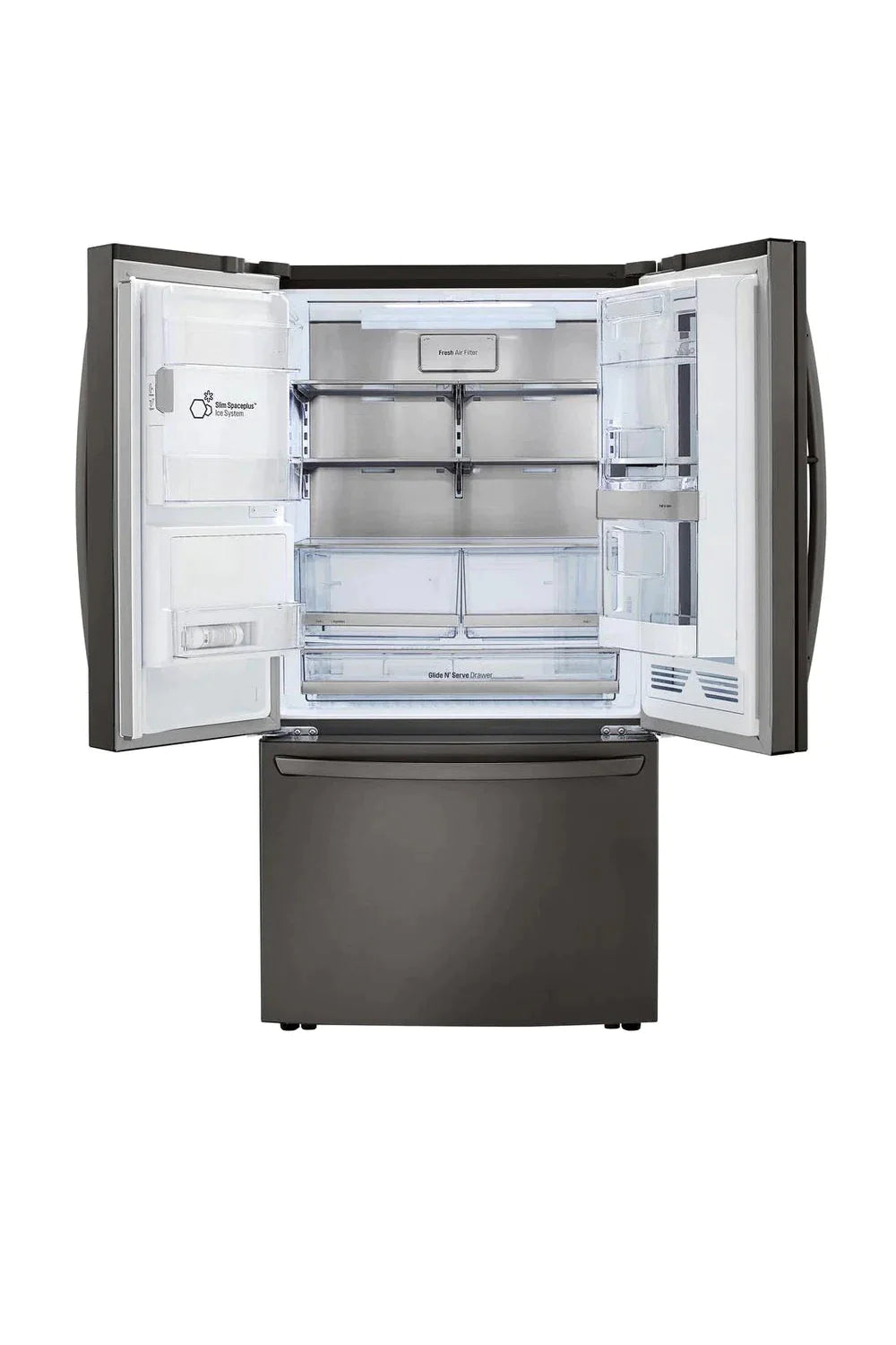 LG Refrigerator 36" Black Stainless Steel LRFVC2406D - Appliance Bazaar