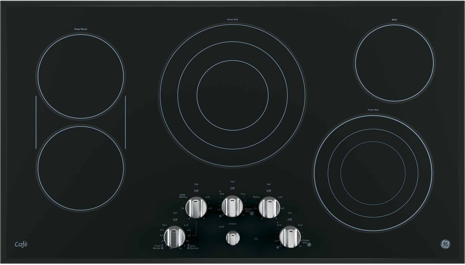 GE Cafe Cooktops 36" Black CP9536SJSS - Appliance Bazaar