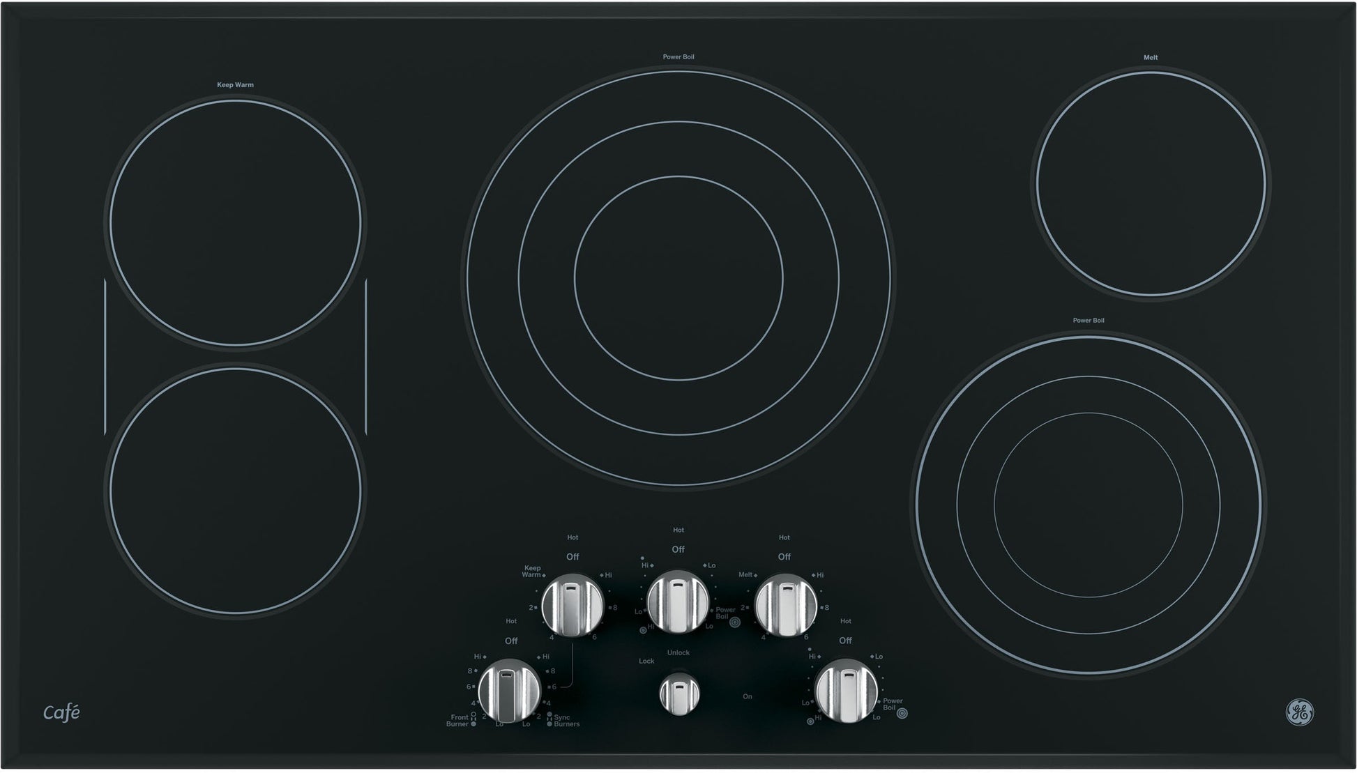 GE Cafe Cooktops 36" Black CP9536SJSS - Appliance Bazaar