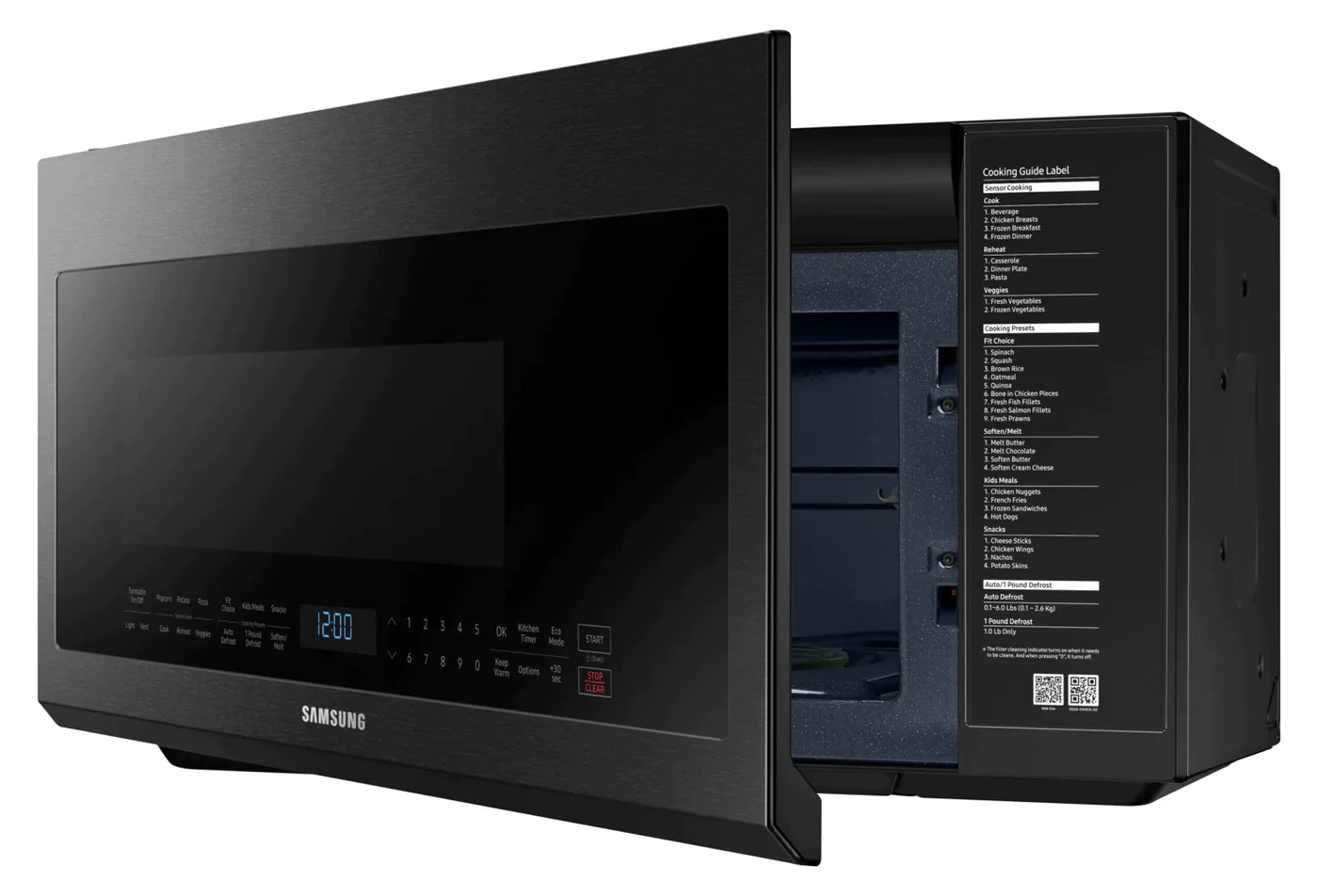 SAMSUNG Microwaves 30" Black Stainless Steel ME21M706BAG - Appliance Bazaar