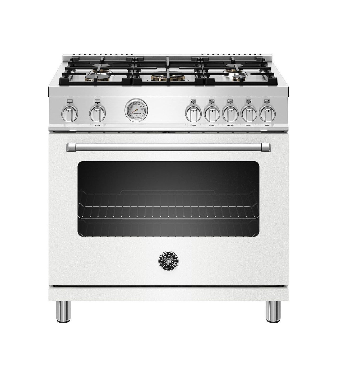 Bertazzoni Ranges 36" White MAST365GASBIE - Appliance Bazaar