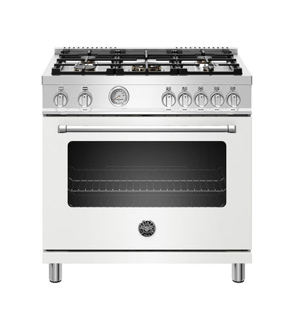 Bertazzoni Ranges 36" White MAST365GASBIE - Appliance Bazaar