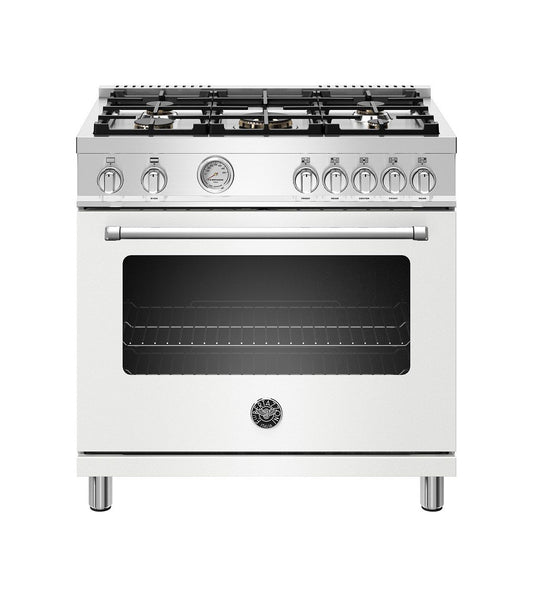 Bertazzoni Ranges 36" White MAST365GASBIE - Appliance Bazaar