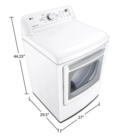 LG Dryers 27" White DLE7150W - Appliance Bazaar