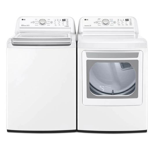 LG Washer and Dryer 27" White WT7150CW-DLE7150W - Appliance Bazaar