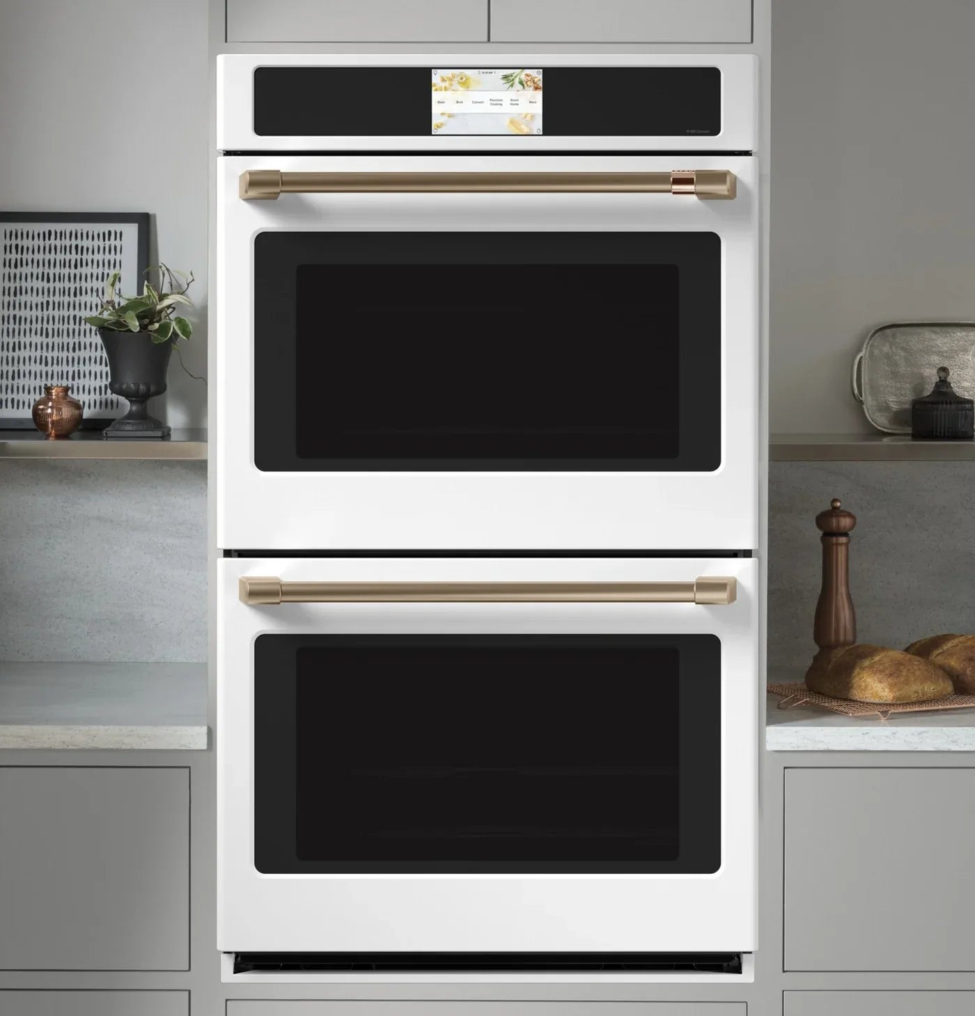 GE Wall Ovens 30" White CTD90DP4NW2 - Appliance Bazaar