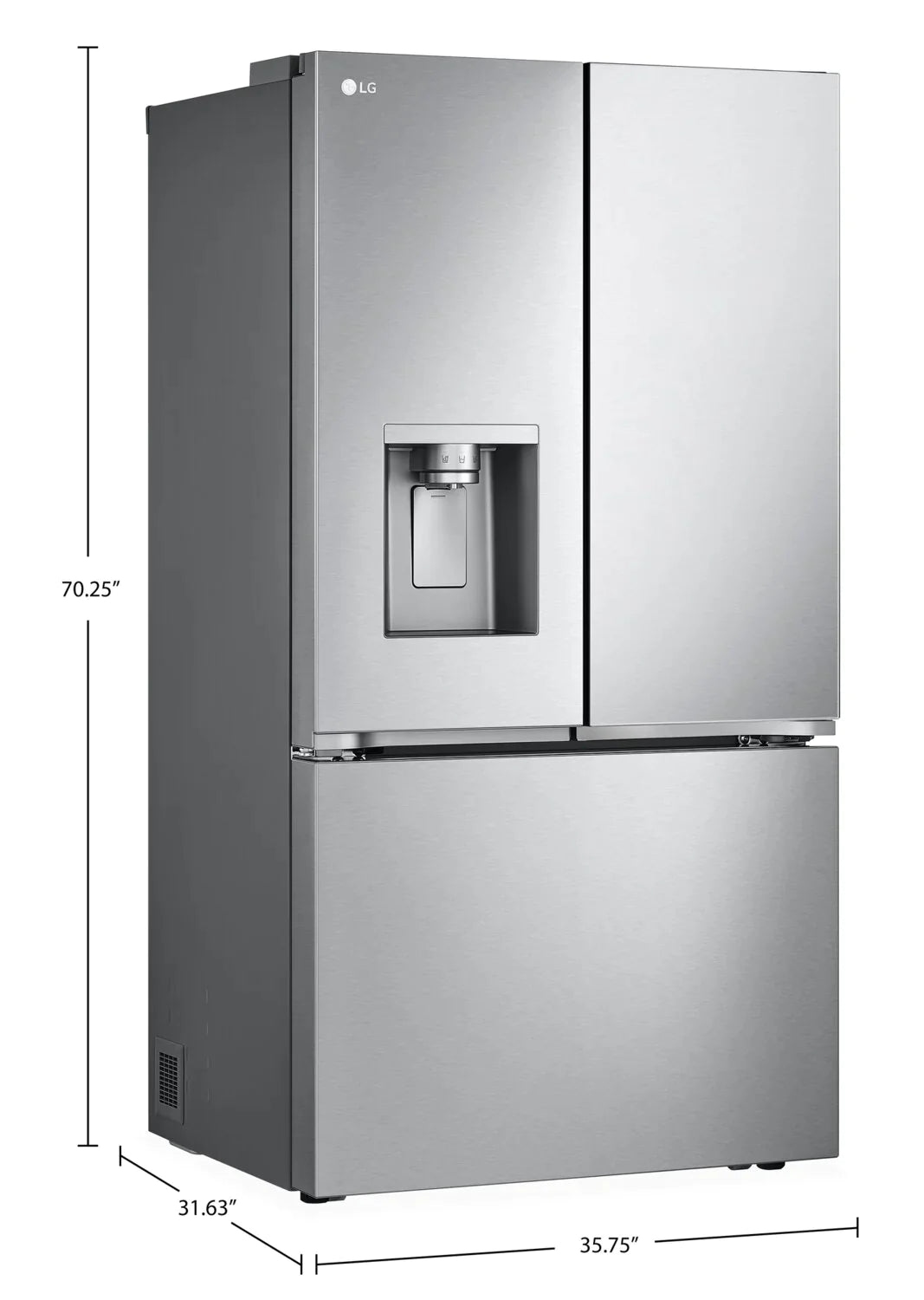 LG Refrigerator 36" Stainless Steel LRYXC2606S - Appliance Bazaar